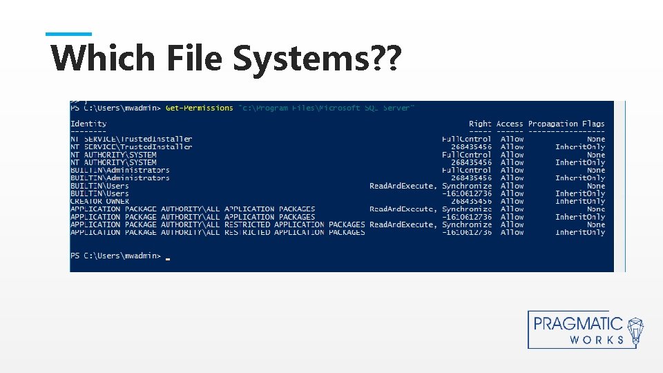 Which File Systems? ? This is a Header THIS IS A SUBTITLE 