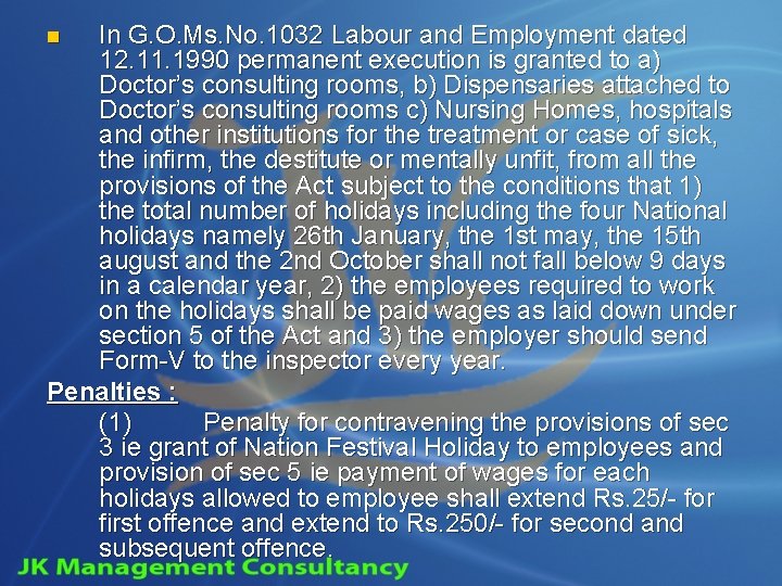 In G. O. Ms. No. 1032 Labour and Employment dated 12. 11. 1990 permanent