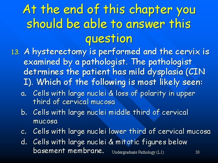 At the end of this chapter you should be able to answer this question