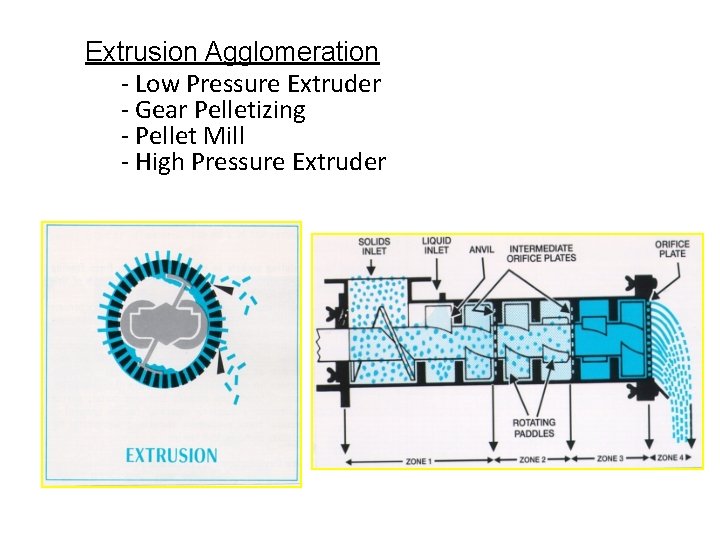 Extrusion Agglomeration - Low Pressure Extruder - Gear Pelletizing - Pellet Mill - High