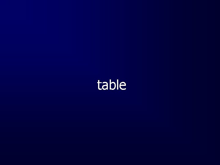 table 