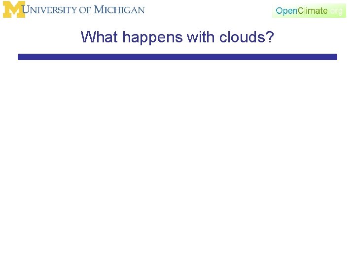 What happens with clouds? 