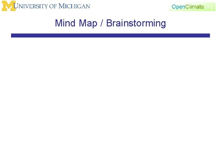 Mind Map / Brainstorming 