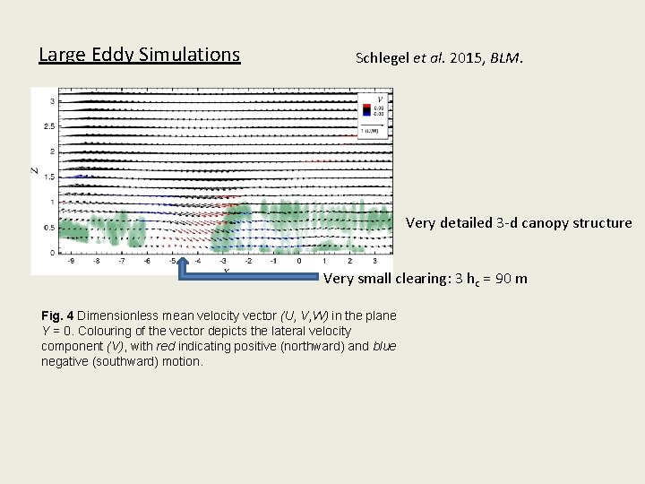 Large Eddy Simulations Schlegel et al. 2015, BLM. Very detailed 3 -d canopy structure