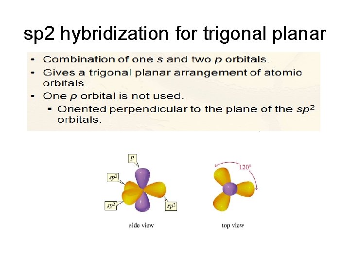 sp 2 hybridization for trigonal planar 