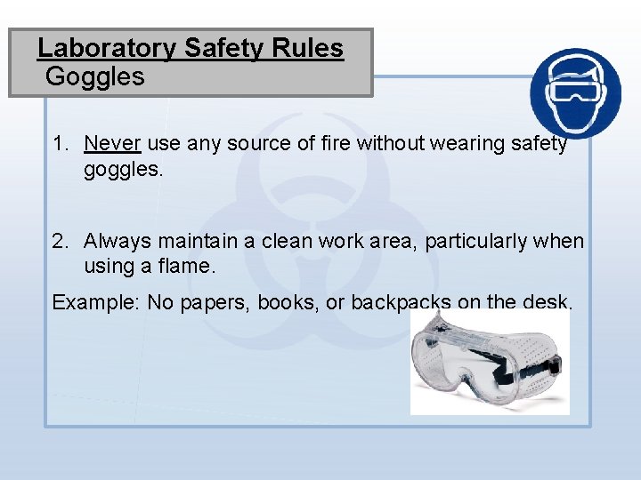 Laboratory Safety Rules Laboratory Information Time 01 00