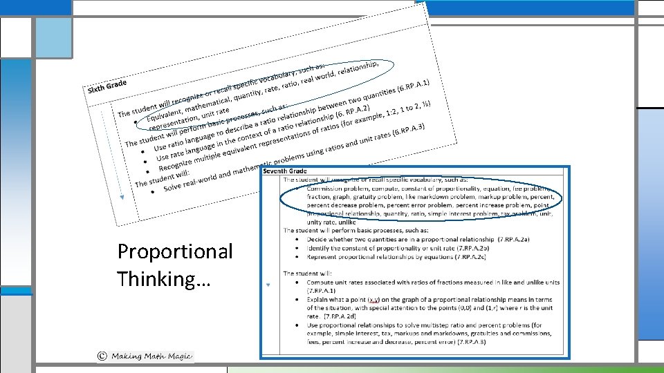 Proportional Thinking… Making Math Magic 