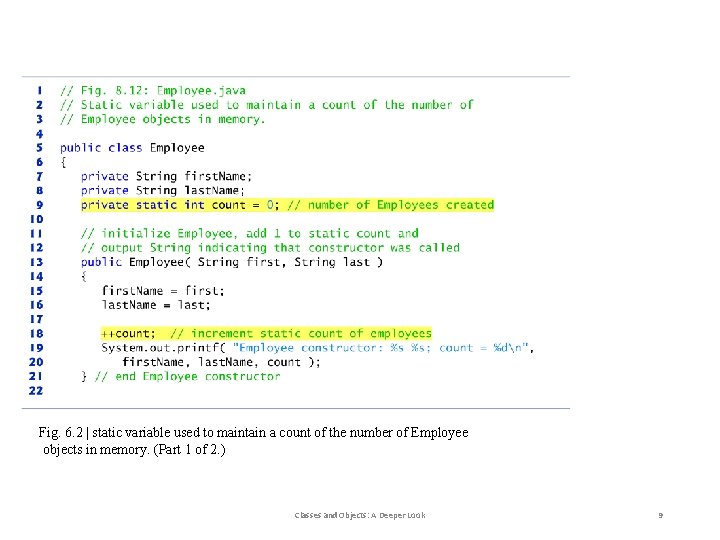Fig. 6. 2 | static variable used to maintain a count of the number