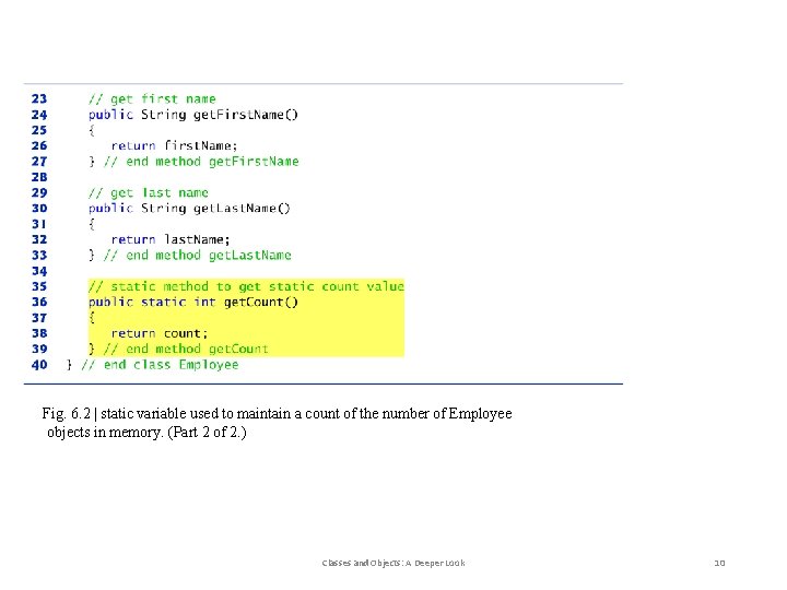 Fig. 6. 2 | static variable used to maintain a count of the number
