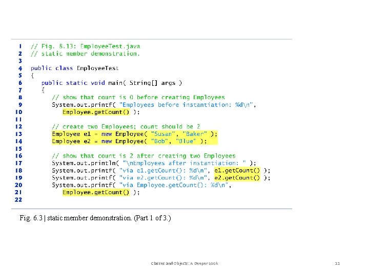 Fig. 6. 3 | static member demonstration. (Part 1 of 3. ) Classes and