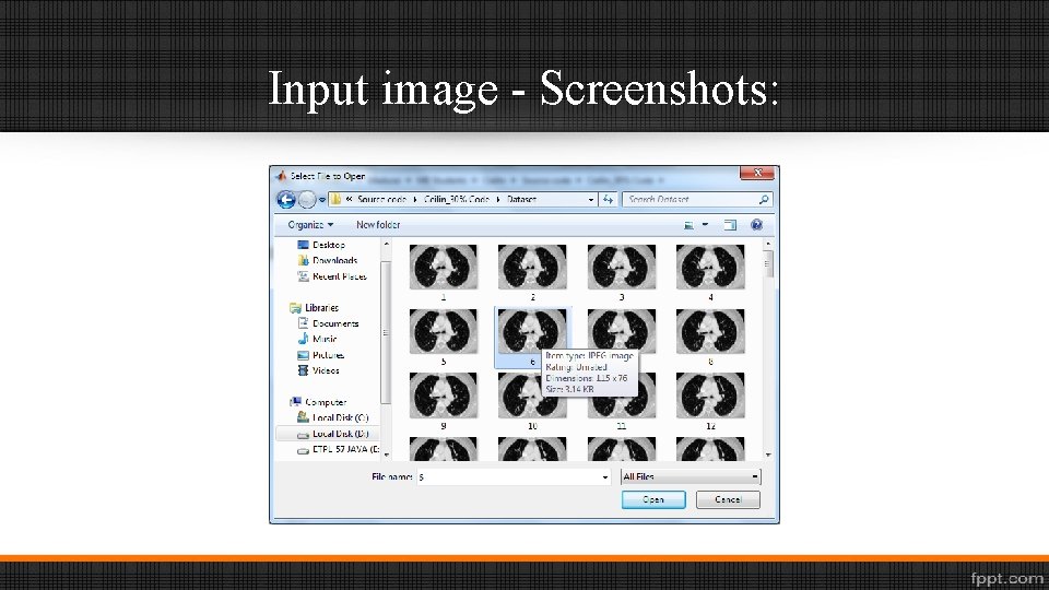 Input image - Screenshots: 