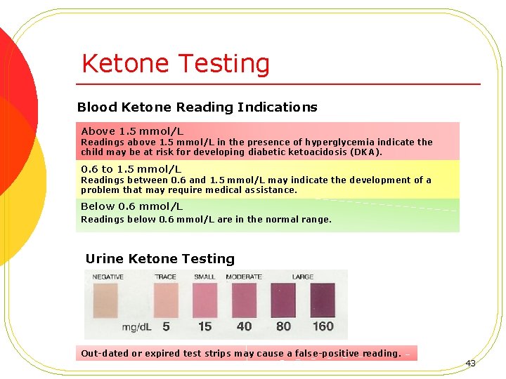 Ketone Testing Blood Ketone Reading Indications Above 1. 5 mmol/L Readings above 1. 5