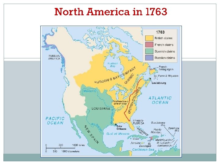 North America in 1763 