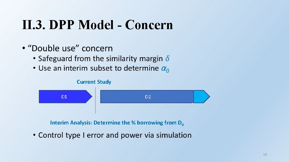 II. 3. DPP Model - Concern • Current Study D 1 D 2 Interim