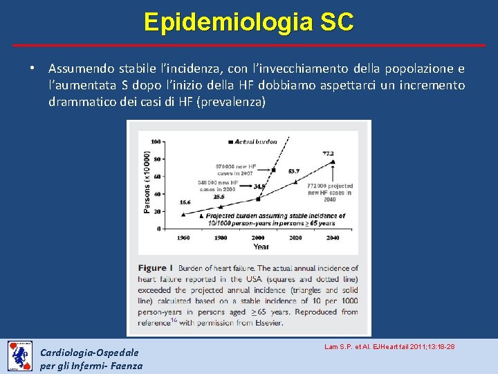 Epidemiologia SC • Assumendo stabile l’incidenza, con l’invecchiamento della popolazione e l’aumentata S dopo