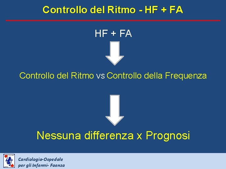Controllo del Ritmo - HF + FA Controllo del Ritmo VS Controllo della Frequenza