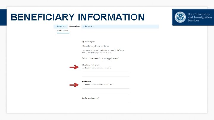 BENEFICIARY INFORMATION 