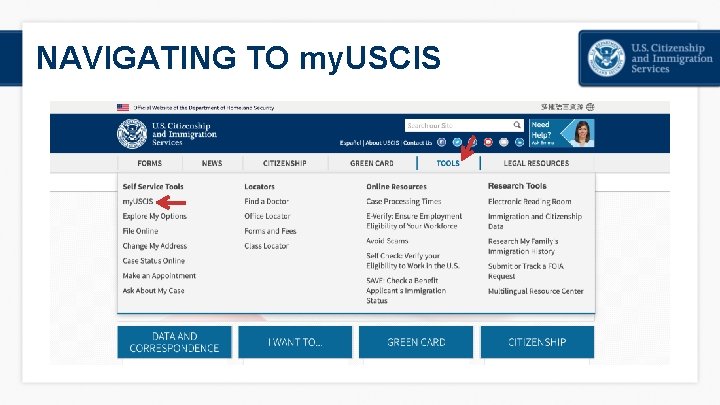 NAVIGATING TO my. USCIS 