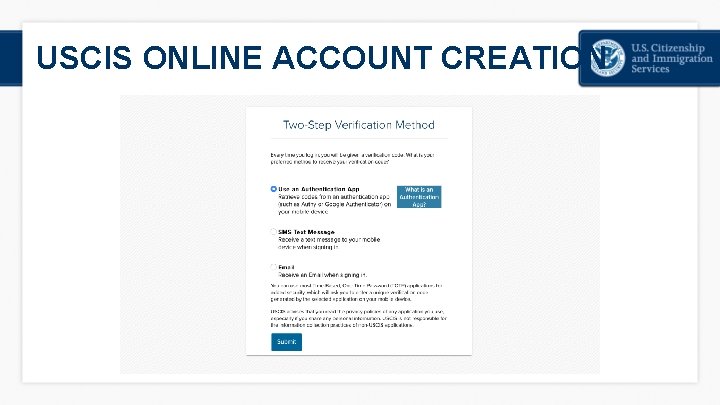 USCIS ONLINE ACCOUNT CREATION 