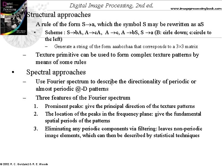 Digital Image Processing, 2 nd ed. • www. imageprocessingbook. com Structural approaches – A