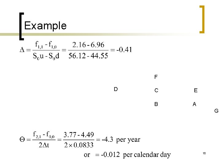 Example F D C E B A G 16 Example F D C E B A G 16