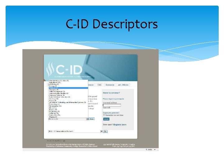 C-ID Descriptors 