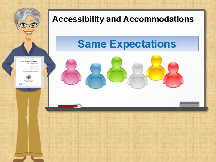 Accessibility and Accommodations Same Expectations 