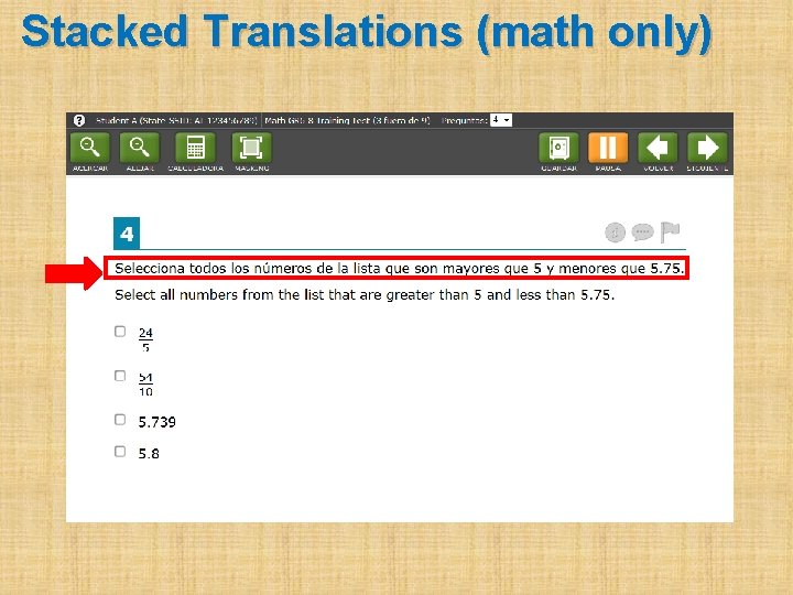 Stacked Translations (math only) 