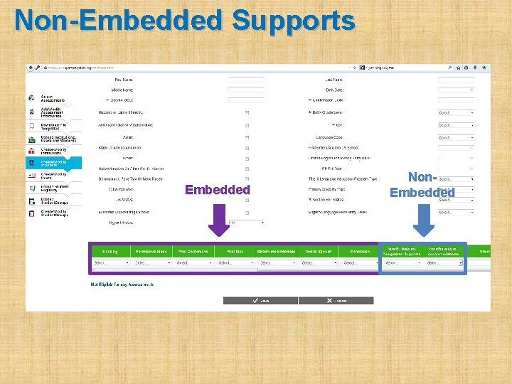 Non-Embedded Supports Embedded Non. Embedded 