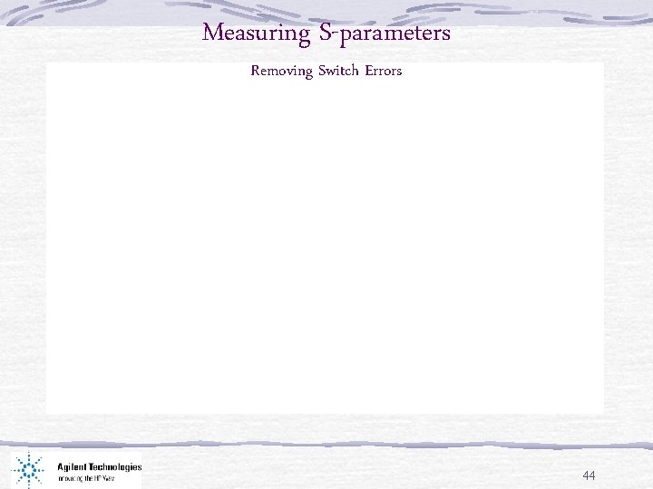 Measuring S-parameters Removing Switch Errors 44 