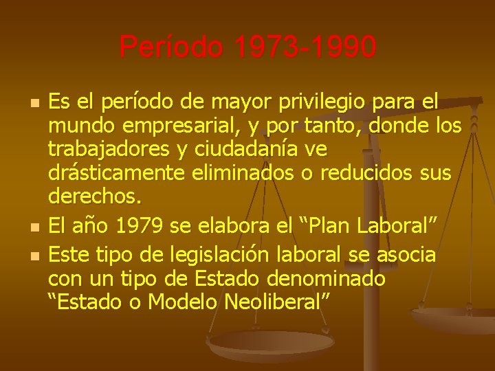 Evolucin de las leyes laborales en Chile Desde