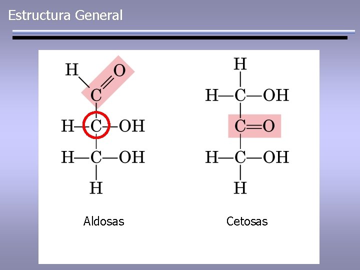 Estructura General Aldosas Cetosas 