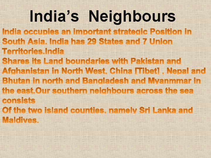India’s Neighbours 