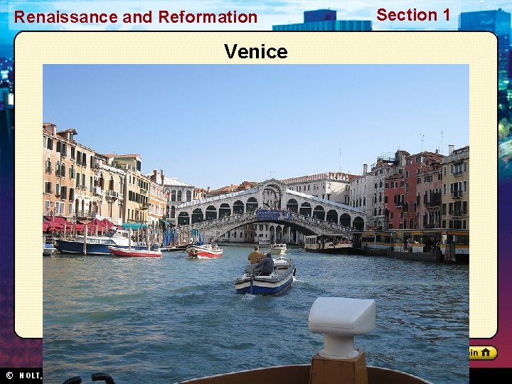 Renaissance and Reformation Venice Section 1 