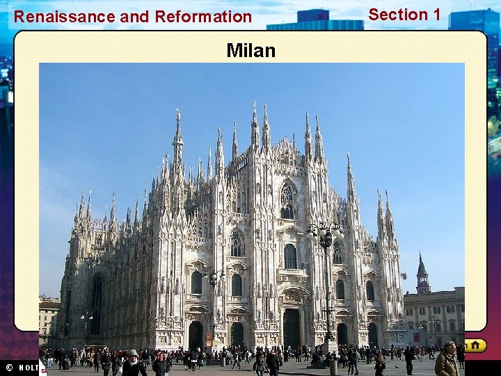 Renaissance and Reformation Milan Section 1 