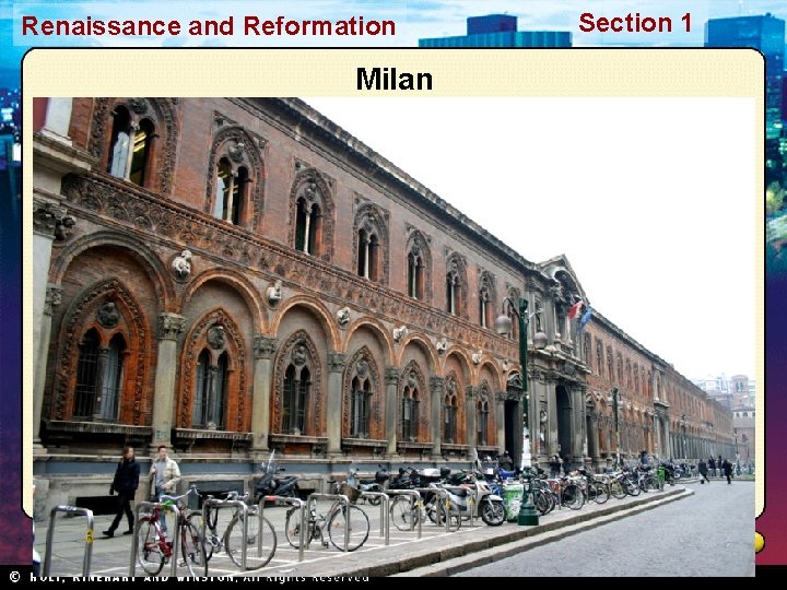 Renaissance and Reformation Milan Section 1 