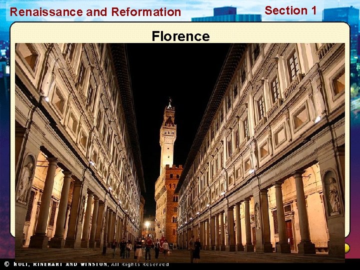 Renaissance and Reformation Florence Section 1 