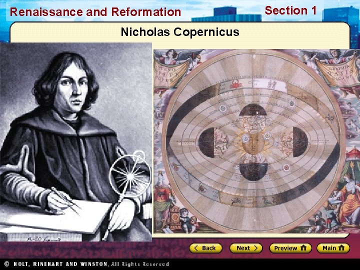Renaissance and Reformation Nicholas Copernicus Section 1 