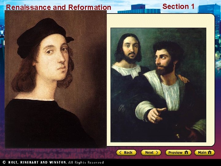Renaissance and Reformation Section 1 