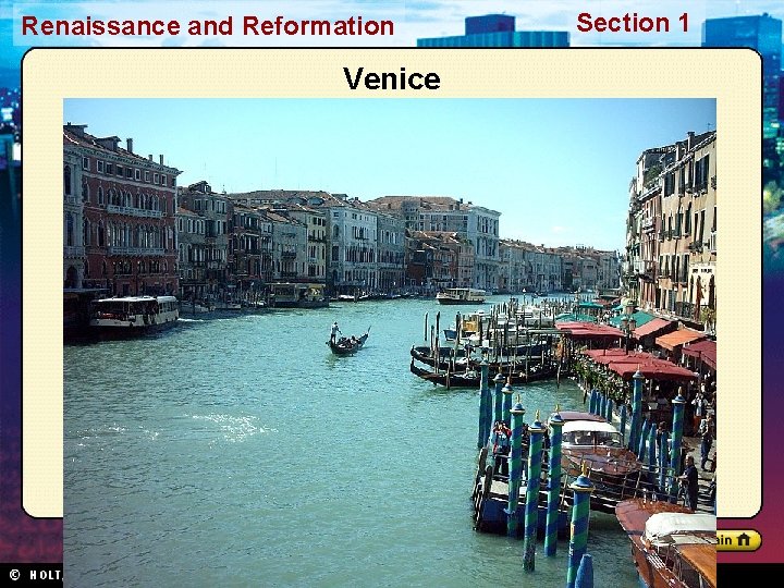 Renaissance and Reformation Venice Section 1 