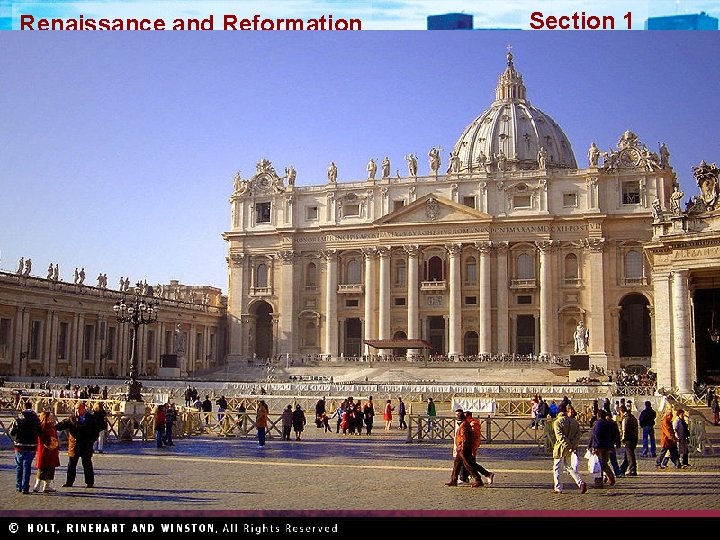 Renaissance and Reformation Section 1 