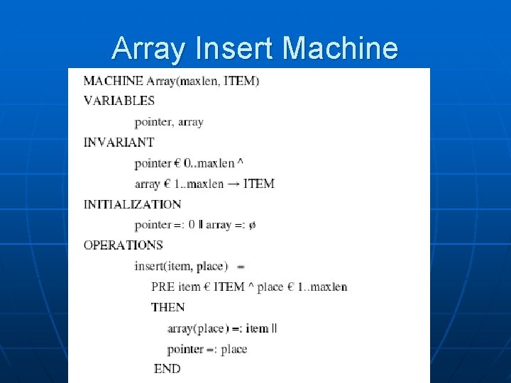 Array Insert Machine 