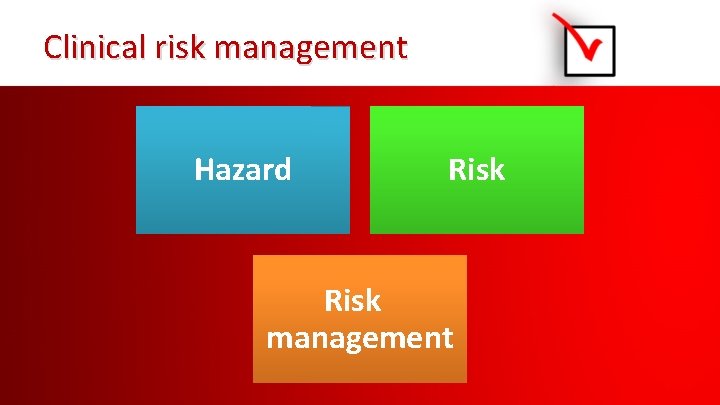 Clinical risk management Hazard Risk management 