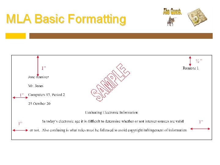 MLA Basic Formatting 