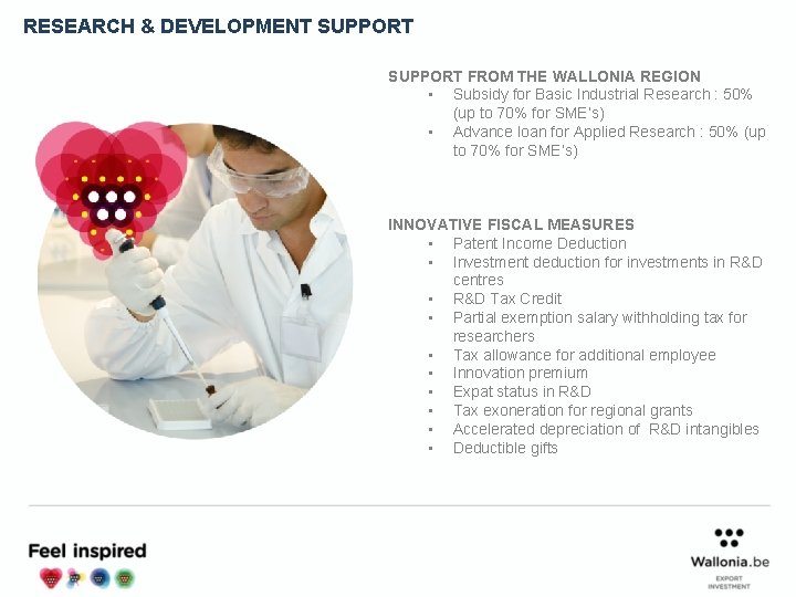 RESEARCH & DEVELOPMENT SUPPORT FROM THE WALLONIA REGION • Subsidy for Basic Industrial Research