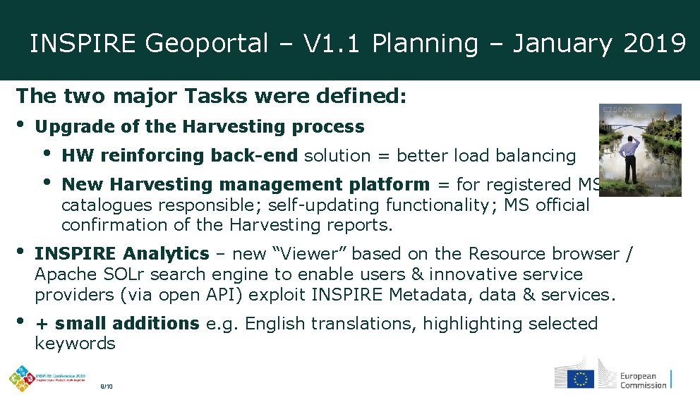 INSPIRE Geoportal – V 1. 1 Planning – January 2019 The two major Tasks