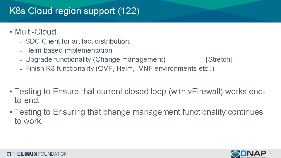 K 8 s Cloud region support (122) • Multi-Cloud - SDC Client for artifact