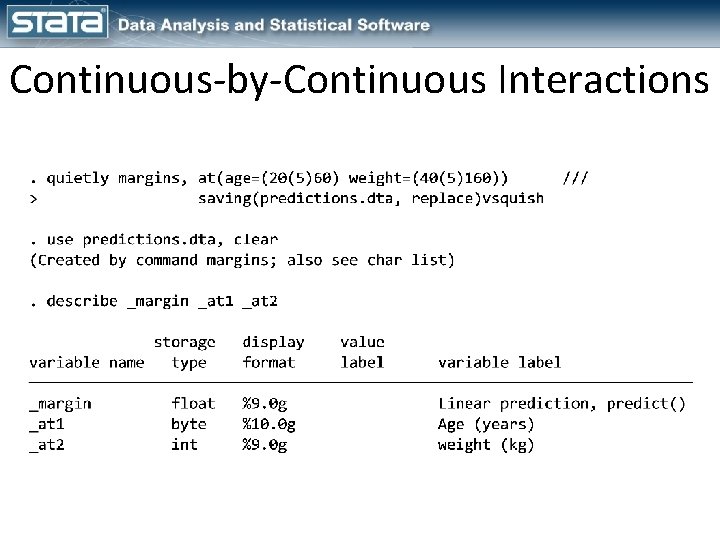 Continuous-by-Continuous Interactions 