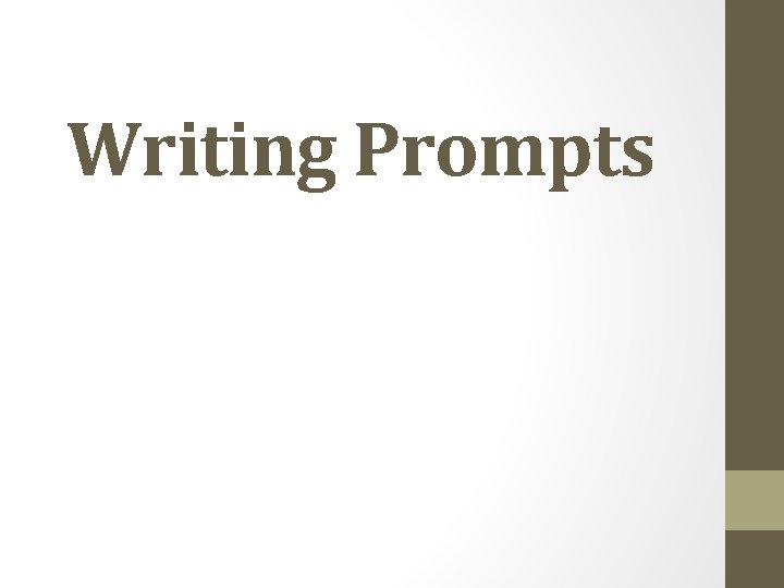 Writing Prompts 