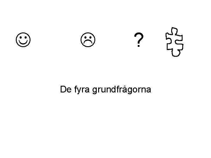  ? De fyra grundfrågorna 